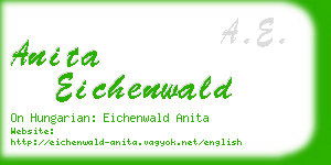 anita eichenwald business card